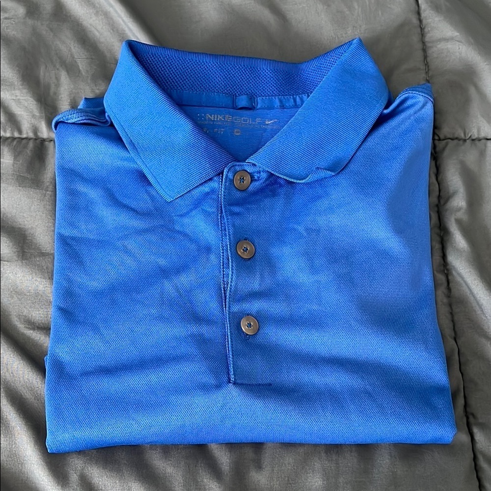 Nike Golf Polo Bright Blue Size Medium
